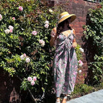 SARA KHATIB DESIGN DRESSES THE HARBOR DRESS PINK SEAGREEN FLORAL