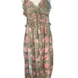 SARA KHATIB DESIGN DRESSES THE HARBOR DRESS PINK SEAGREEN FLORAL