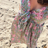 SARA KHATIB DESIGN DRESSES THE HARBOR DRESS PINK SEAGREEN FLORAL