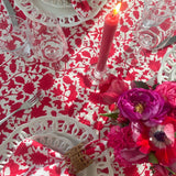 SARA KHATIB DESIGN Napkin Bright Cranberry Blossom Napkins
