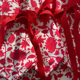 SARA KHATIB DESIGN Napkin Bright Cranberry Blossom Napkins