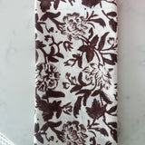 SARA KHATIB DESIGN Napkin Chocolate Wildflower Napkins