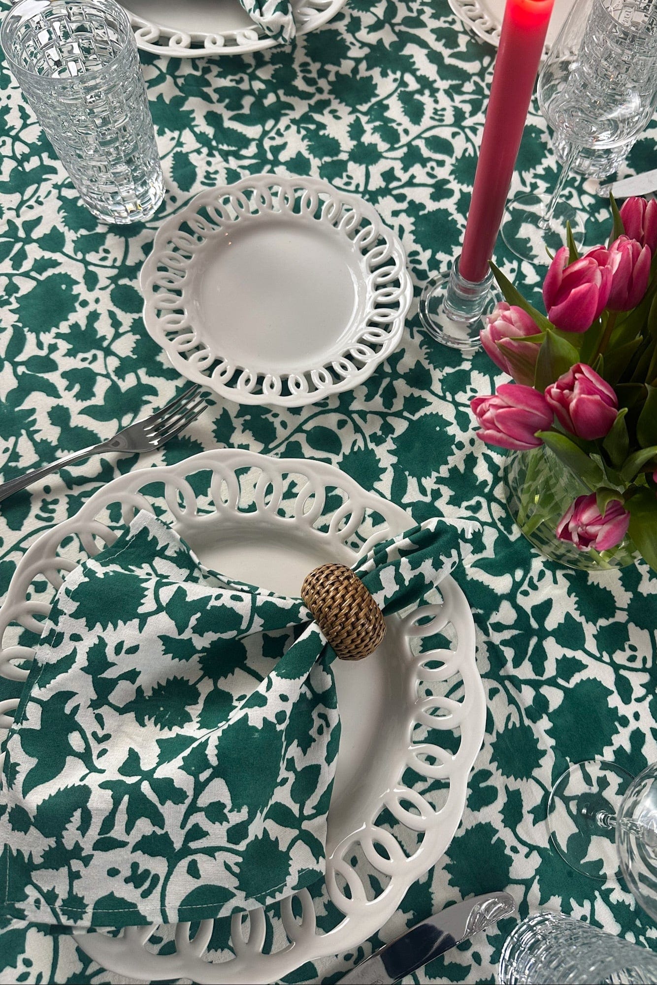 SARA KHATIB DESIGN Napkin Festive Forest Blossom Napkins