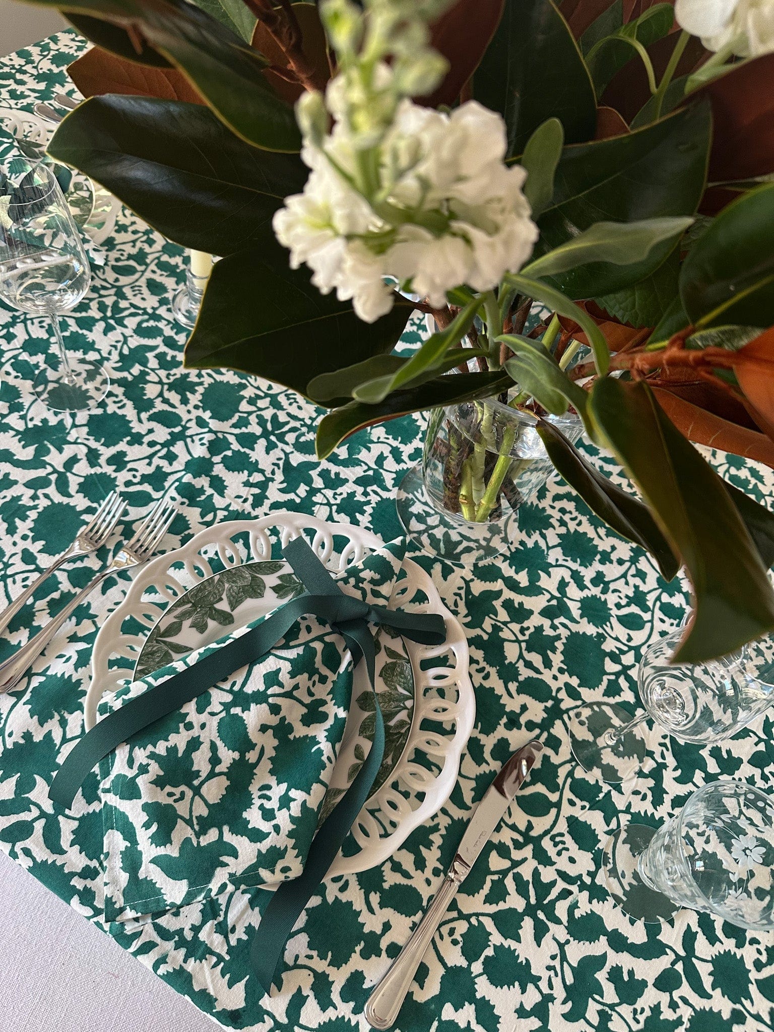 SARA KHATIB DESIGN Napkin Festive Forest Blossom Napkins