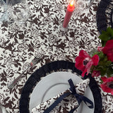SARA KHATIB DESIGN Tablecloth Chocolate Wildflower Tablecloth
