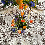 SARA KHATIB DESIGN Tablecloth Chocolate Wildflower Tablecloth