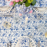 SARA KHATIB DESIGN Tablecloth Coastal Blue Wildflower Tablecloth