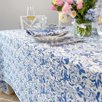 SARA KHATIB DESIGN Tablecloth Coastal Blue Wildflower Tablecloth