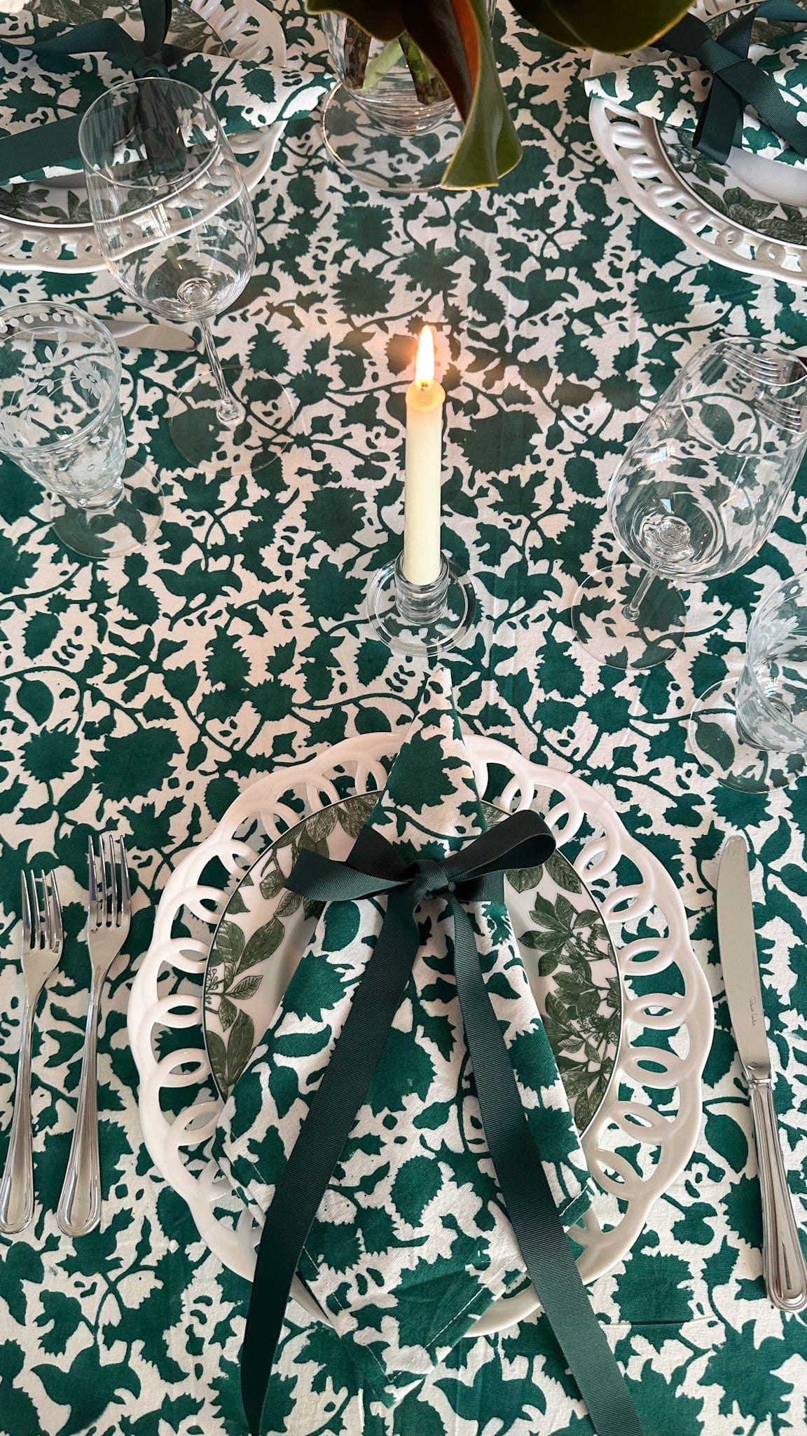 SARA KHATIB DESIGN Tablecloth Festive Forest Blossom Tablecloth