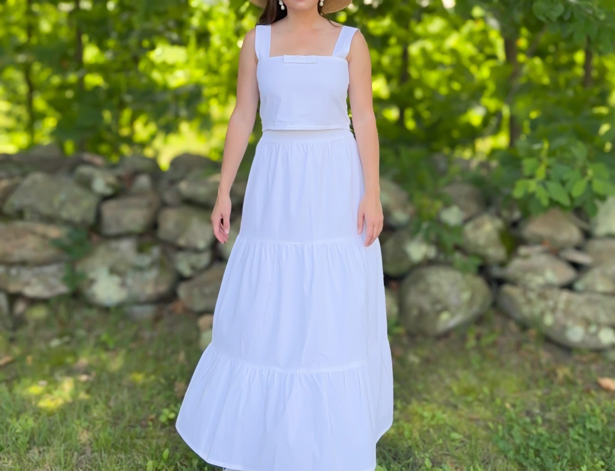 SARA KHATIB DESIGN TOP THE NEWPORT TOP WHITE POPLIN