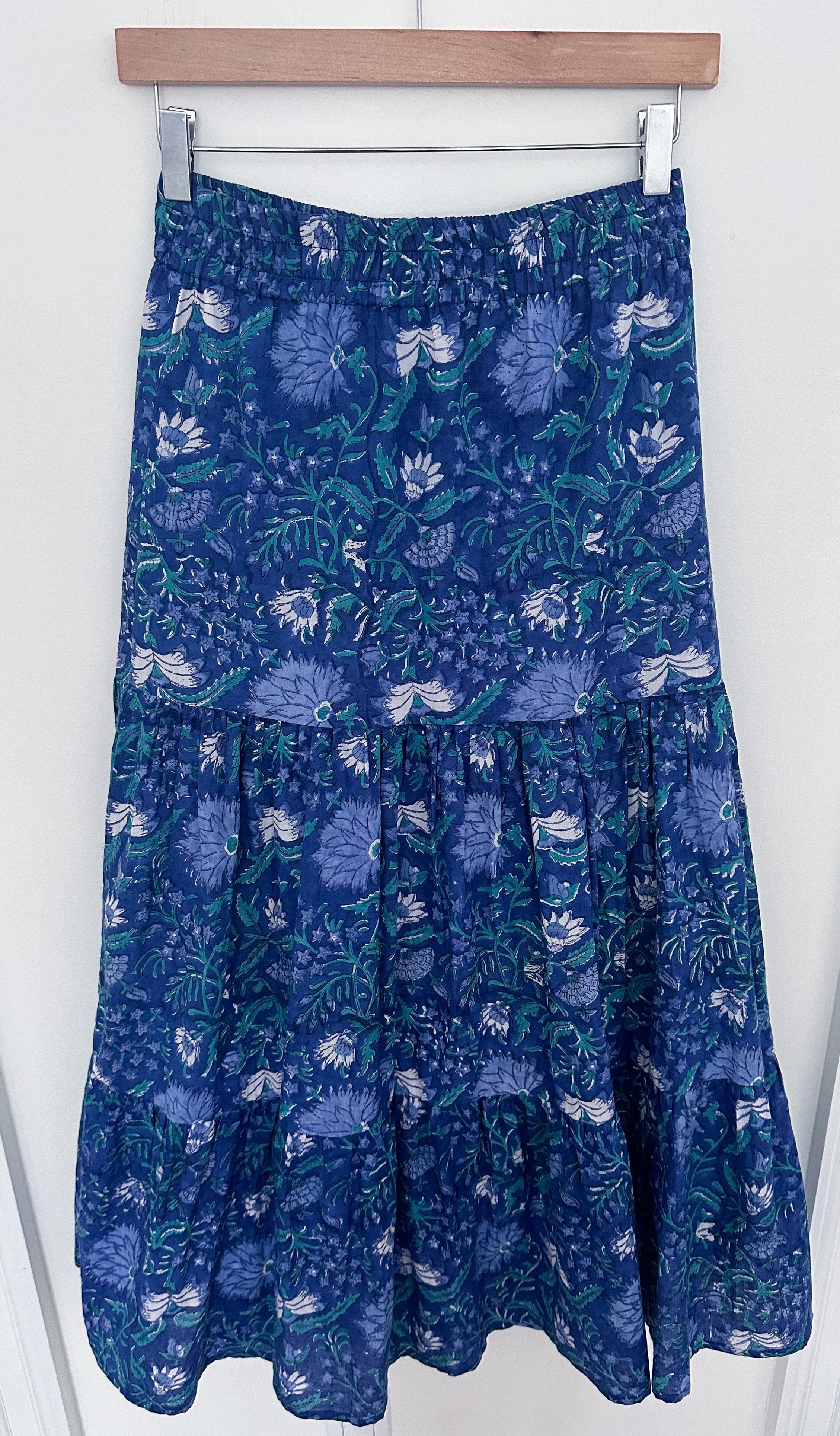 SARA KHATIB DESIGN TOP THE SOUTHPORT SKIRT - DEEP AZURE FLORAL