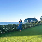 SARA KHATIB DESIGN TOP THE SOUTHPORT TOP - DEEP AZURE FLORAL