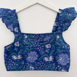 SARA KHATIB DESIGN TOP THE SOUTHPORT TOP - DEEP AZURE FLORAL