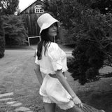 Sister New York Top Scalloped Top White