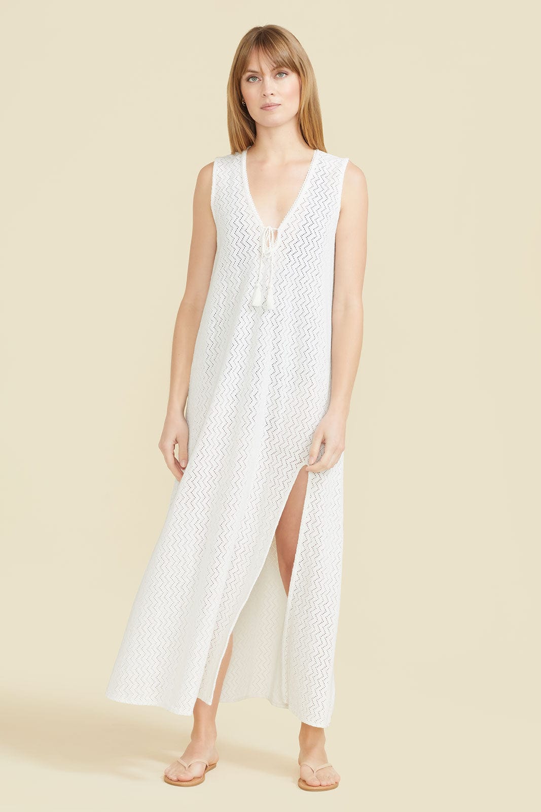 SITANO Cover Up White / XS Sorrento Dress - White Crochet (Pre-order)