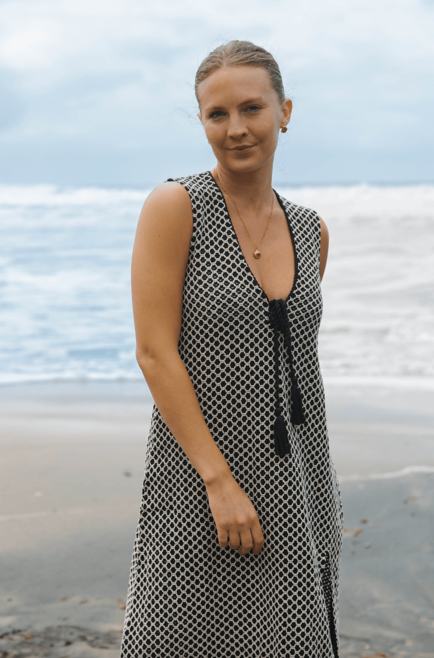 Sorrento Dress - Black and Cream Modatrova Sorrento Dress - Black and Cream Modatrova