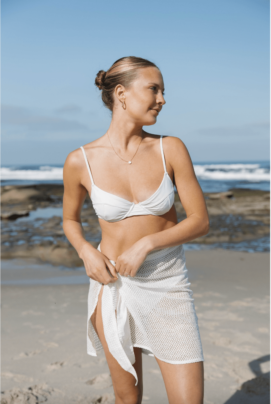 SITANO Sicily Sarong - White Crochet