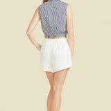 SITANO Sole Shirt - Navy & White Stripes
