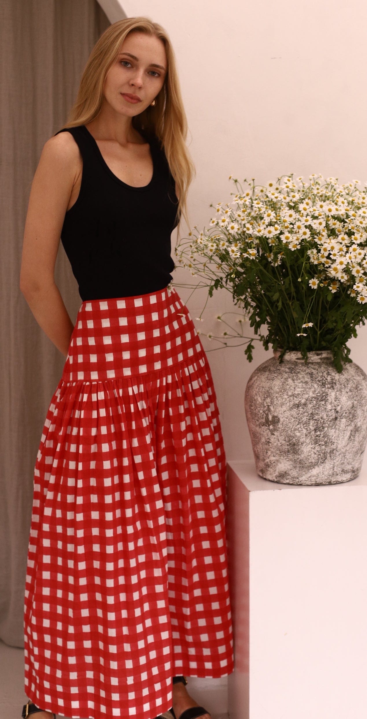 The Malabar Collective Skirt The Tessa Skirt - Red