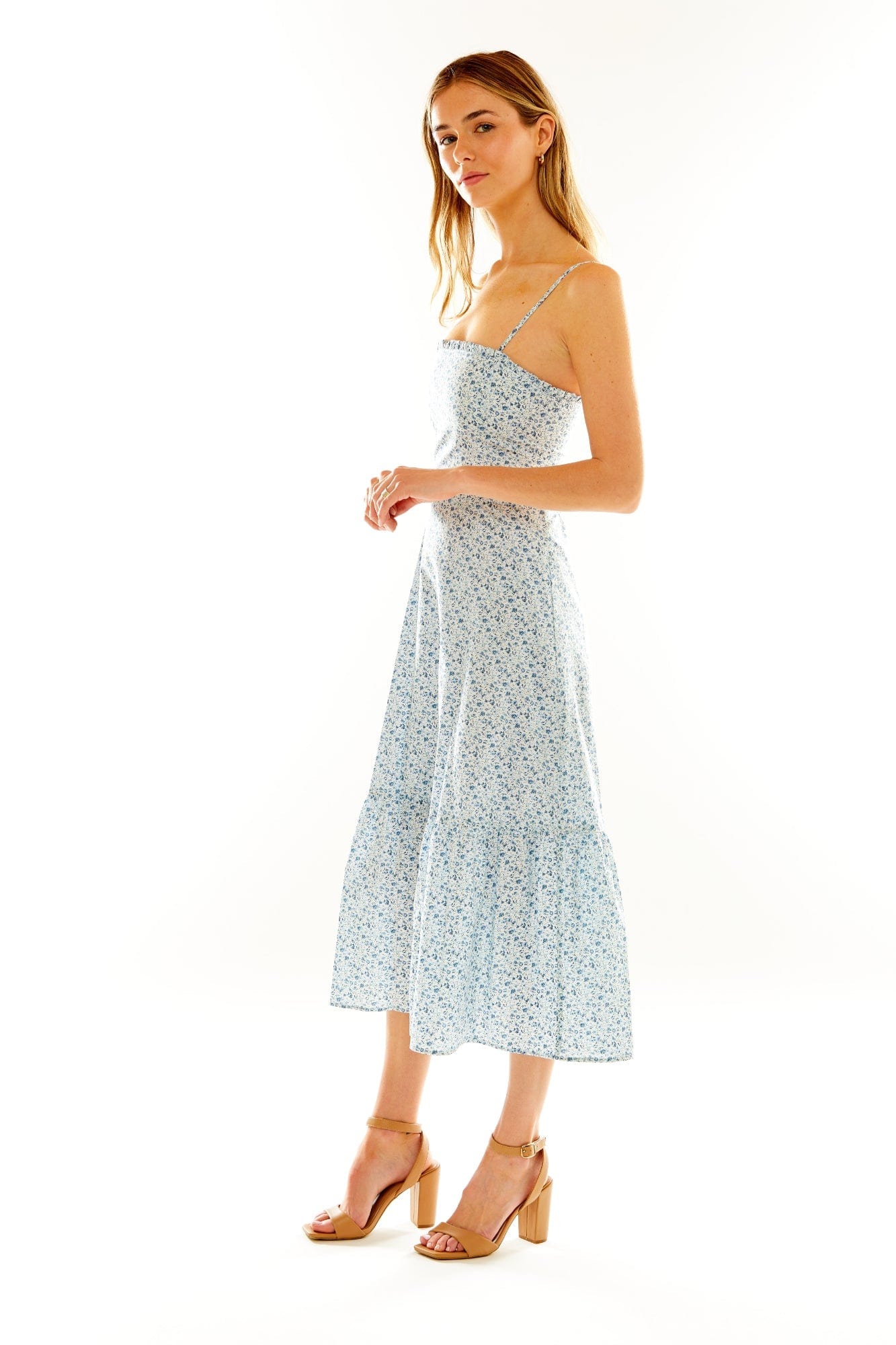 Willard Road Dress The Maggie Dress in Blue Floral