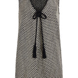 Sorrento Short Dress - Black and Cream