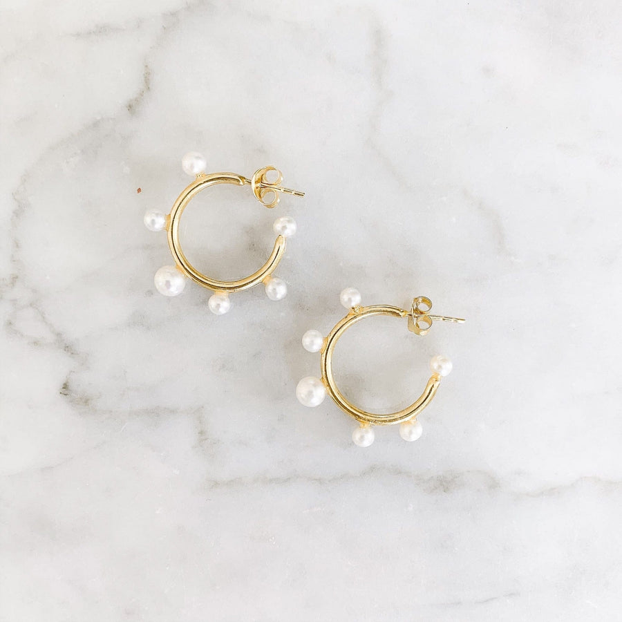 Pearl Hoops | Small