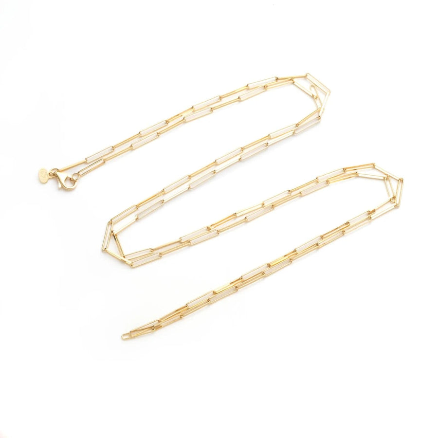 Paperclip 32" Chain in 18k Gold
