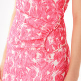 Stefanie Dress Hot Pink Hibiscus Jacquard