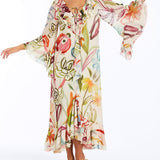 Bimini Ruffle Caftan Midi Dress