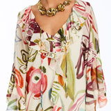 Bimini Ruffle Caftan Midi Dress