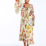 Bimini Ruffle Caftan Midi Dress