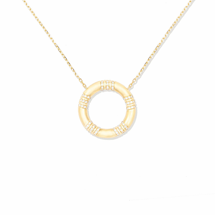 The Crew Large Circle Pendant Necklace