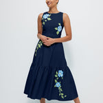 Fanm Mon Maria Dress in Indigo Blue