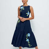 Fanm Mon Maria Dress in Indigo Blue