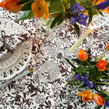 Chocolate Wildflower Tablecloth