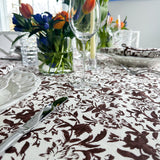 Chocolate Wildflower Tablecloth