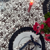 Chocolate Wildflower Tablecloth