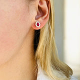 Bea Red Ruby Studs