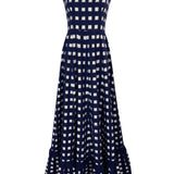 Navy Blue Checkmate Dress