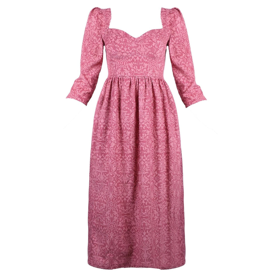 Violet Dress in Baroque Rose Cotton Cord