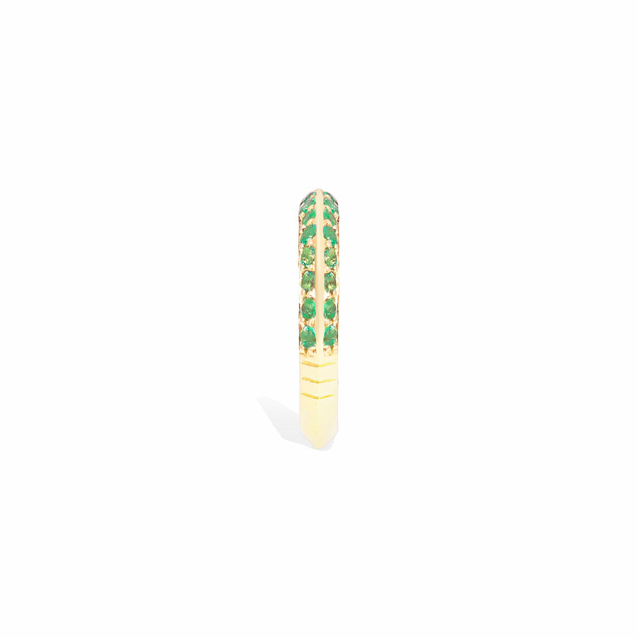 The Crew Knife Edge Stacking Ring - Emerald
