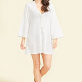 Sorrento Bell Sleeve Dress - White