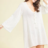 Sorrento Bell Sleeve Dress - White