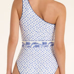Back in Johanna One-piece Swimsuit in Santorini Dots by Hermoza 