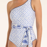 Back in Johanna One-piece Swimsuit in Santorini Dots by Hermoza 
