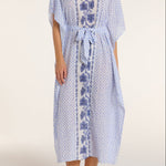 Back in Carrie Caftan in Santorini Dots by Hermoza 