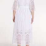 Back in Francesca Dress in White Eyelet by Hermoza 