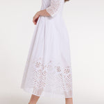 Back in Francesca Dress in White Eyelet by Hermoza 