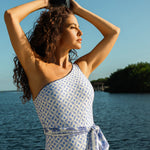 Back in Johanna One-piece Swimsuit in Santorini Dots by Hermoza 
