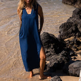 Grotta Midi Dress - Navy